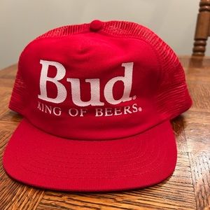 Bud beer hat “nascar style” trucker vintage